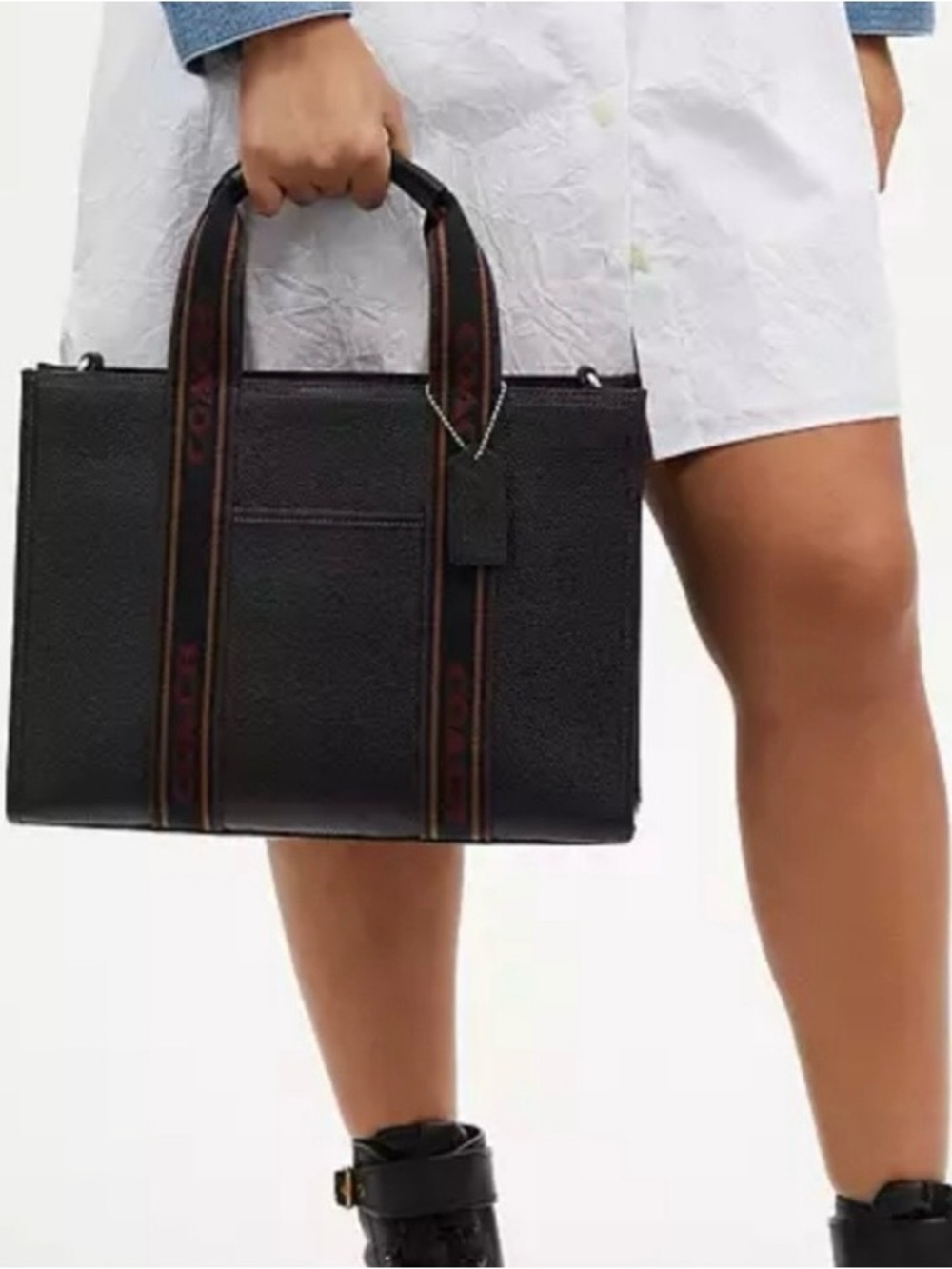 Coach Black Smith Tote 2Way Bag - Picture 2 of 5
